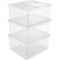 keeeper Clearboxes with Air Control System, Set of 3, Height: 18 cm, 39x33.5x18 cm, 3 x 18 Litre, Bea, Transparent