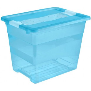 keeeper Boite de Rangement avec Couvercle et Systeme de Fermeture Coulissante, 39,5 x 29,5 x 30 cm, 24 l, Cornelia, B