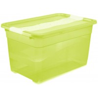 keeeper Boite de Rangement avec Couvercle et Systeme de Fermeture Coulissante, 59,5 x 39,5 x 34 cm, 52 l, Cornelia, V