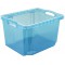 Keeeper Boite de Rangement avec Poignees Integrees, Dimensions : M, 35 x 27 x 21 cm, 13,5 l, Franz, Bleu transparent