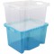 Keeeper Boite de Rangement avec Poignees Integrees, Dimensions : M, 35 x 27 x 21 cm, 13,5 l, Franz, Bleu transparent