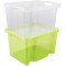 Keeeper Boite de Rangement avec Poignees Integrees, Dimensions : M, 35 x 27 x 21 cm, 13,5 l, Franz, Vert transparent