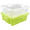 Keeeper Boite de Rangement avec Poignees Integrees, Dimensions : L, 43 x 35 x 15 cm, 16 l, Franz, Vert transparent