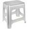 Maxi-Stool, Sturdy Plastic (PP), 41 x 33.5 x 42.5 cm, Silver