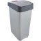 keeeper Premium Waste Bin with Flip Lid, Soft Touch, 45 Litre, Magne, Silver