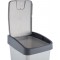 keeeper Premium Waste Bin with Flip Lid, Soft Touch, 45 Litre, Magne, Silver