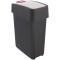 keeeper Premium Waste Bin with Flip Lid, Soft Touch, 10 Litre, Magne, Graphite Grey