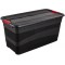 keeeper Transport Box with Lid, Extra Strong, Sliding Closure, 79.5x39.5x40 cm, 83 Litre, Eckhart, Graphite Grey