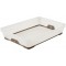 Keeeper Corbeille Empilable, Anti-Derapant, Format A4, 36 x 26,5 x 7 cm, Jonas, Transparent/Taupe
