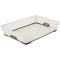 Keeeper Corbeille Empilable, Anti-Derapant, Format A4, 36 x 26,5 x 7 cm, Jonas, Transparent/Taupe