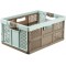 keeeper Extra Strong Folding Box with Soft-Touch Handles, 48x34.5x23.5 cm, 32 Litre, Lea, Aquamarine/Taupe