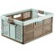 keeeper Extra Strong Folding Box with Soft-Touch Handles, 48x34.5x23.5 cm, 32 Litre, Lea, Aquamarine/Taupe