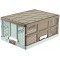 keeeper Extra Strong Folding Box with Soft-Touch Handles, 48x34.5x23.5 cm, 32 Litre, Lea, Aquamarine/Taupe