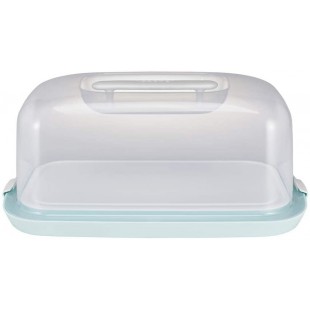 keeeper Boite de Transport pour Gateaux avec Plateau de Service, Plastique sans BPA, 43 x 25 x 18 cm, Gino, Vert Menthe