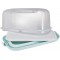 keeeper Boite de Transport pour Gateaux avec Plateau de Service, Plastique sans BPA, 43 x 25 x 18 cm, Gino, Vert Menthe