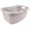 keeeper Ergonomic Laundry Basket, Air Permeable Design, Non-Slip Soft Handles, 50 Litre, Lasse, Grey