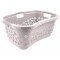 keeeper Ergonomic Laundry Basket, Air Permeable Design, Non-Slip Soft Handles, 50 Litre, Lasse, Grey
