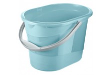 keeeper Cleaning Bucket with Ergonomic Handle and Spout, Oval, 13 Litre, Thies, Aqua Blue