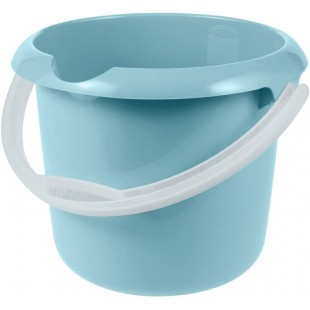 keeeper Bucket with Integrated Measuring Scale and Ergonomic Handle, 5 Litre, Mika, Aqua Blue