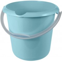 keeeper Bucket with Integrated Measuring Scale and Ergonomic Handle, 10 Litre, Mika, Aqua Blue