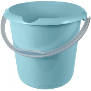 keeeper Bucket with Integrated Measuring Scale and Ergonomic Handle, 10 Litre, Mika, Aqua Blue