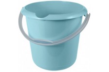 keeeper Bucket with Integrated Measuring Scale and Ergonomic Handle, 10 Litre, Mika, Aqua Blue
