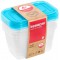 keeeper Food Storage Containers, Set of 4, 4 x 750 ml, 15.5 x 10.5 x 8.5 cm, Fredo Fresh, Transparent Blue