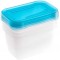 keeeper Food Storage Containers, Set of 4, 4 x 750 ml, 15.5 x 10.5 x 8.5 cm, Fredo Fresh, Transparent Blue