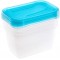 keeeper Food Storage Containers, Set of 4, 4 x 750 ml, 15.5 x 10.5 x 8.5 cm, Fredo Fresh, Transparent Blue