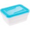 keeeper Food Storage Containers, Set of 3, 3 x 1.25 l, 20.5 x 15.5 x 6.5 cm, Fredo Fresh, Transparent Blue