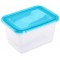 keeeper Food Storage Containers, Set of 2, 2 x 2 l, 20.5 x 15.5 x 10.5 cm, Fredo Fresh, Transparent Blue