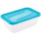 keeeper Food Storage Containers, Set of 2, 2 x 3.3 l, 29 x 19 x 9 cm, Fredo Fresh, Transparent Blue