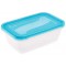 keeeper Food Storage Containers, Set of 2, 2 x 3.3 l, 29 x 19 x 9 cm, Fredo Fresh, Transparent Blue