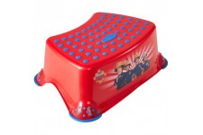 keeeper Fireman Sam Step Stool, From approx. 18 Months to approx. 10 Years, Anti-Slip Function, Tomek, Red