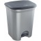 keeeper Pedal Bin with 2 Waste Compartments, 2x 11 Litre, Torge, Silver