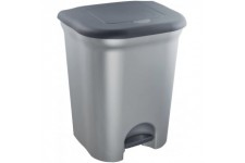 keeeper Pedal Bin with 2 Waste Compartments, 2x 11 Litre, Torge, Silver