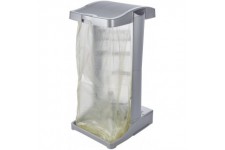 keeeper Support a  Sacs Poubelles avec Compartiment de Rangement Integre, 60-120 L, Ole, Argent