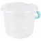 keeeper Bucket with Integrated Measuring Scale and Ergonomic Handle, 5 Litre, Mika, Transparent