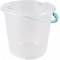 keeeper Bucket with Integrated Measuring Scale and Ergonomic Handle, 10 Litre, Mika, Transparent