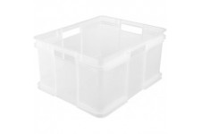 keeeper Boite de Transport Euro-Box XXL, Plastique Robuste (PP), 52 x 43 x 28 cm, 54 l, Bruno, Natural Transparent