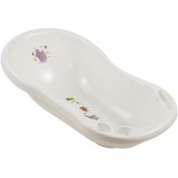 keeeper Baignoire Ergonomique avec Bouchon Hippo, De 0 a 12 Mois Environ, 84 cm, Maria, Blanc