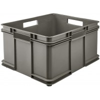 keeeper Boite de Rangement avec Poignees, Boite Euro XXL, Procyclen, 54 L, Bruno Eco Line, Eco Gris