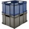 keeeper Boite de Rangement avec Poignees, Boite Euro XXL, Procyclen, 54 L, Bruno Eco Line, Eco Gris