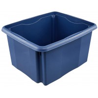 keeeper Boite de Rangement a Emboiter et a Empiler, 41 x 34 x 22 cm, 24 L, Emil Eco Line, Eco Bleu