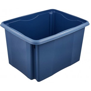 keeeper Boite de Rangement a Emboiter et a Empiler, 44,5 x 34,5 x 27 cm, 30 L, Emil Eco Line, Eco Bleu