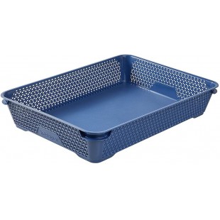 keeeper Corbeille Empilable, Papier A4, 36 x 26,5 x 7 cm, Mirko Eco Line, Eco Bleu