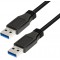 LogiLink CU0038 Cable USB 3.0 Male/Male 1 m Noir