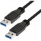 LogiLink CU0040 Cable USB 3.0 Male/Male 3 m Noir