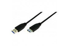 LogiLink CU0041 Cable USB 3.0 A Male/A Femelle 1 m Noir