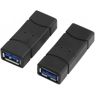 LogiLink AU0026 Adaptateur USB 3.0 A Femelle/A Femelle Noir
